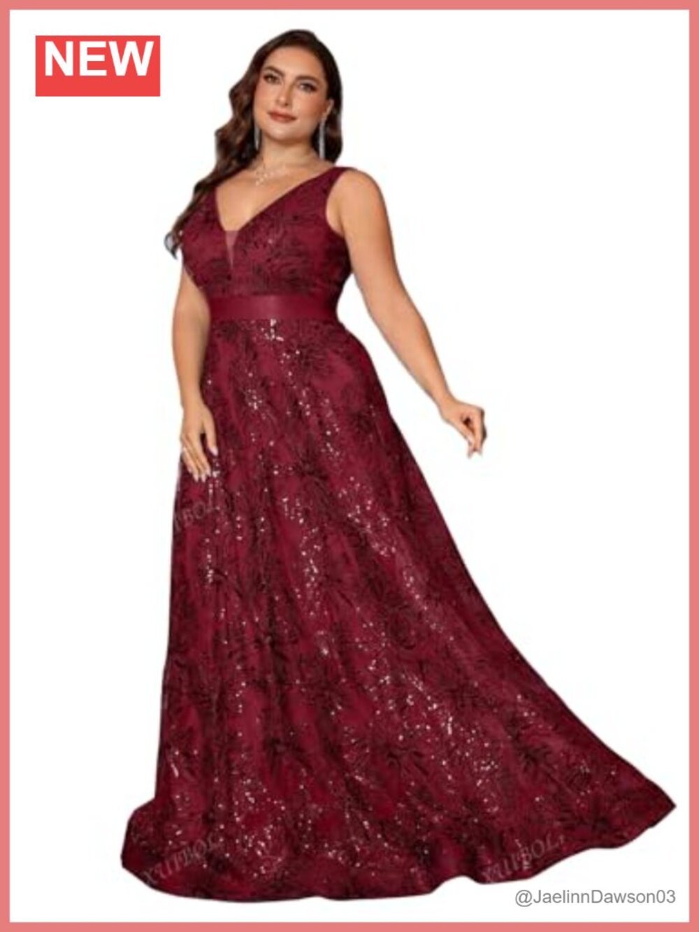 Aline Formal Gown Sleeveless V-Neck Embroidered Floor Length Evening Dress